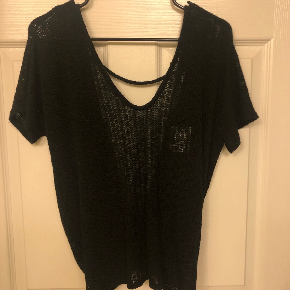 Urban Outfitters Black Open Back Shirt